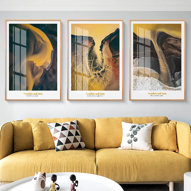 

Abstract Expansive land sand canvas painting posters and print wall art pictures for living room bedroom Aisle modern decoration