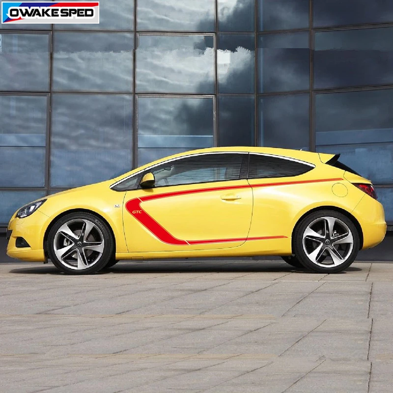 Для Opel Astra GTC Racing Sport Styling виниловая наклейка для авто кузова, боковой декор, наклейки, аксессуары для защиты автомобиля