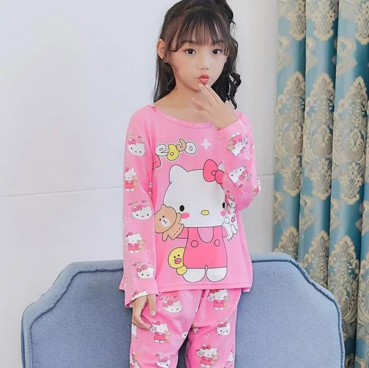 style 18 Детский комплект с длинными рукавами; модная Пижама; одежда для сна; детский подарок на день; детская пижама для отдыха с героями мультфильмов; милые пижамы для девочек - Цвет: style 18