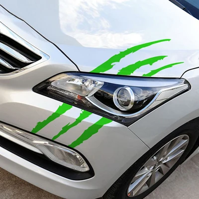 Зеленый Автомобиль Монстр Коготь полоска от царапин наклейка на фару для Suzuki SX4 SWIFT Alto Liane Grand Vitara Jimny S-Cross - Название цвета: Зеленый