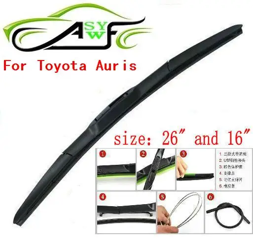 Бесплатная доставка автомобильная щетка стеклоочистителя для Toyota Auris размер 26