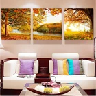 Осенний кленовый лист, холст с распылителем, настенная живопись, цветок, украшение для дома, картины без рамки для гостиной, модульные картины