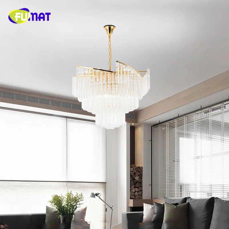 FUMAT North скандинавский стиль Кристалл K9 нержавеющая сталь LED подвесное освещение