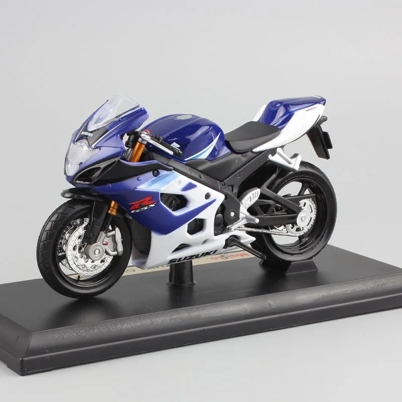 1:18 Масштаб Детская Металлическая литая модель мотоцикла Гонки SUZUKI GSX-R 1000 мото спортивные автомобили Бесплатные колеса игрушки коллекция для мальчиков