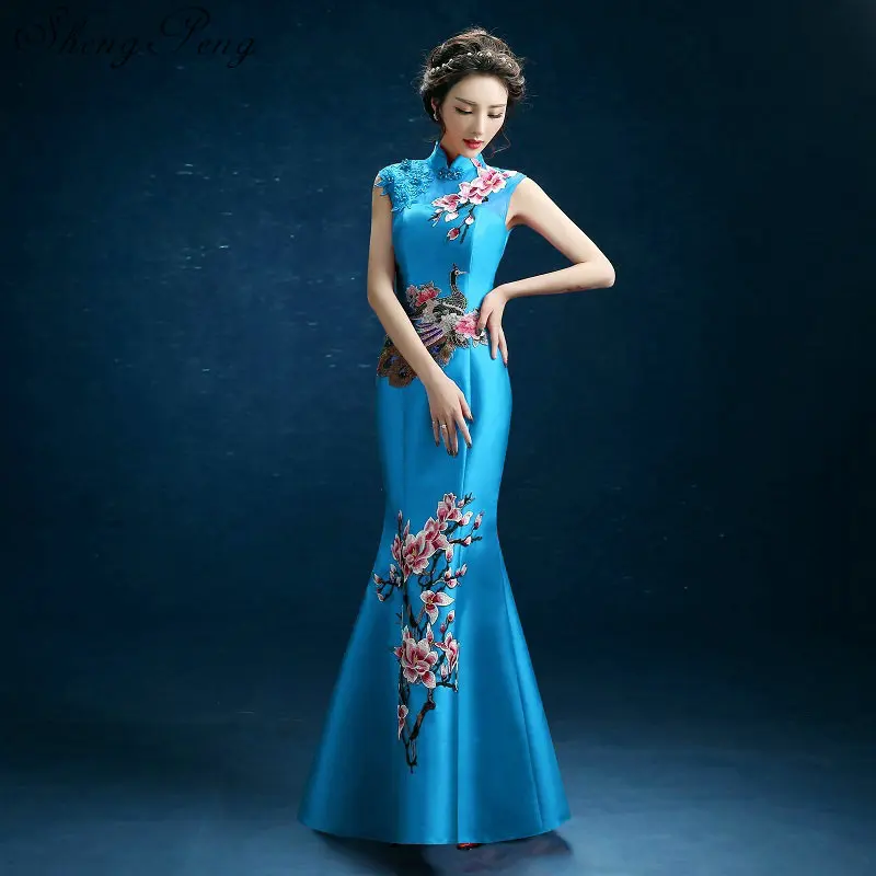 Платье Ципао традиционное китайское платье русалки дизайнерское стильное