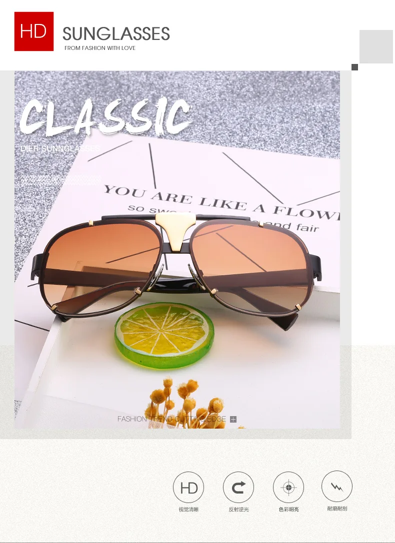 Новинка 2019 большие квадратные солнцезащитные очки для мужчин ретро из сплава