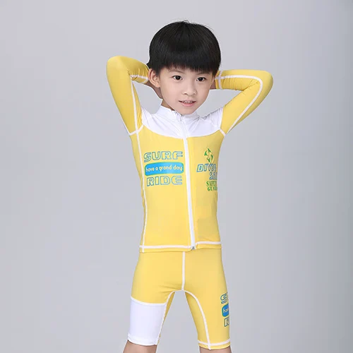 Детские шорты с длинным рукавом и разрезом для дайвинга штаны плавания серфинга