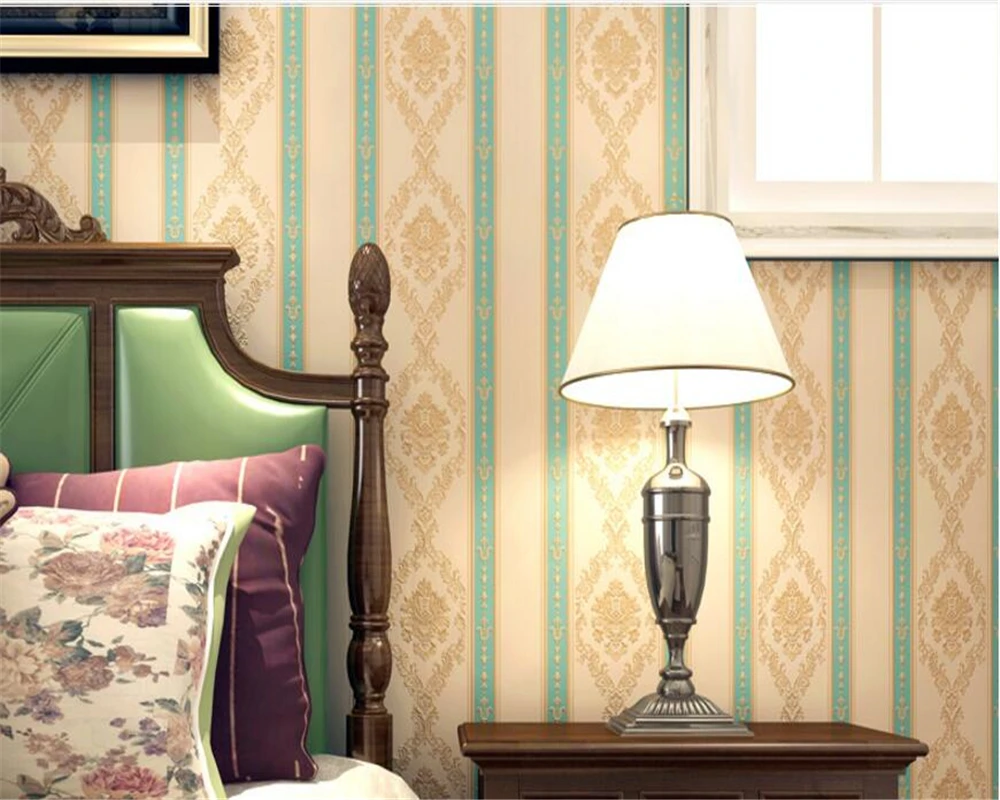 

beibehang 3D fashion big flower striped three-dimensional relief non-woven wallpaper TV bedroom background wall papel de parede
