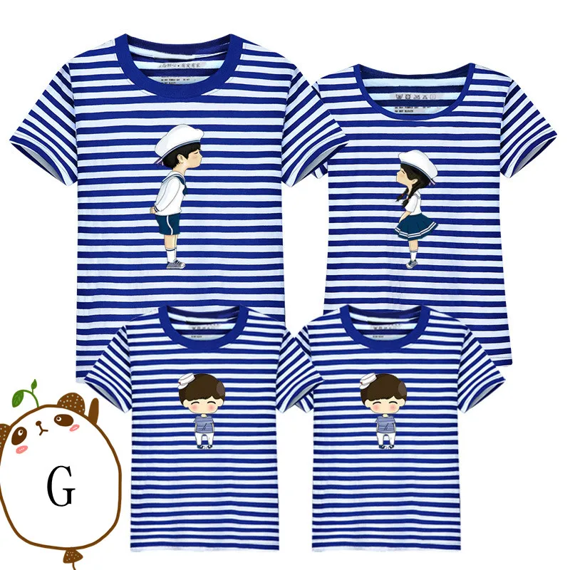 Родитель-ребенок Футболки прекрасный мультфильм рубашка любителей Семейные