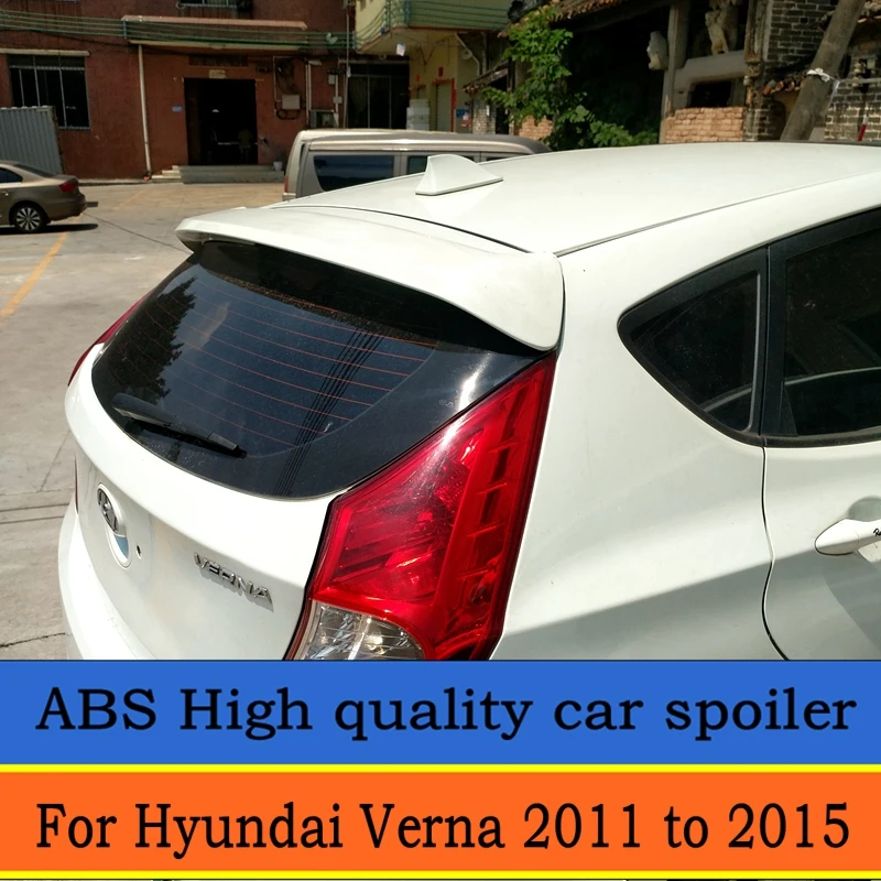 Для Hyundai Verna 2011 2015 высокое качество ABS Материал хэтчбек спойлер праймер или любой