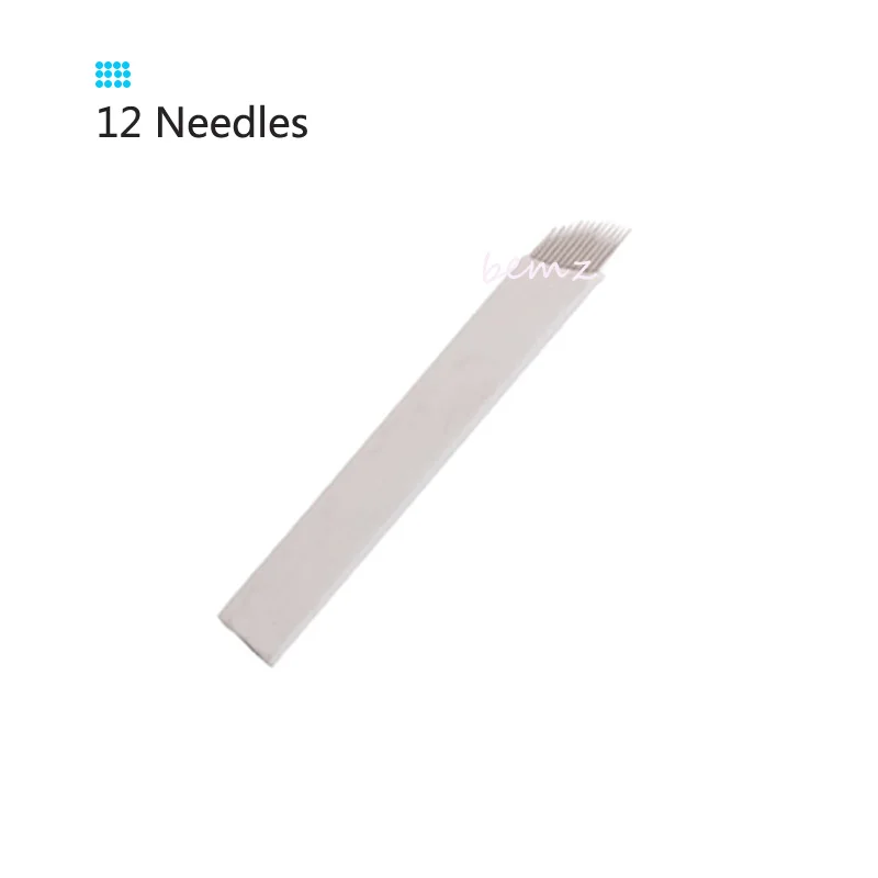 10 шт. 12 контактный иглы для татуажа бровей Перманентный макияж лезвие татуировки