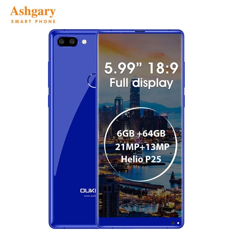 Смартфон Oukitel MIX 2 4G Android 7 0 Octa Core 6 дюймов MTK6757V 39 ГГц ГБ ОЗУ 64 Гб ПЗУ 16.0MP 0.3MP задняя
