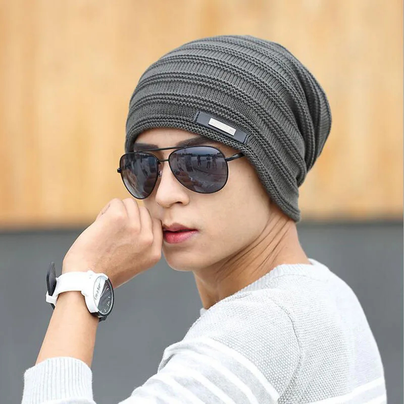 Модный бренд вязать шапочки зимняя Шапки для Для мужчин женщин шапочка зимние