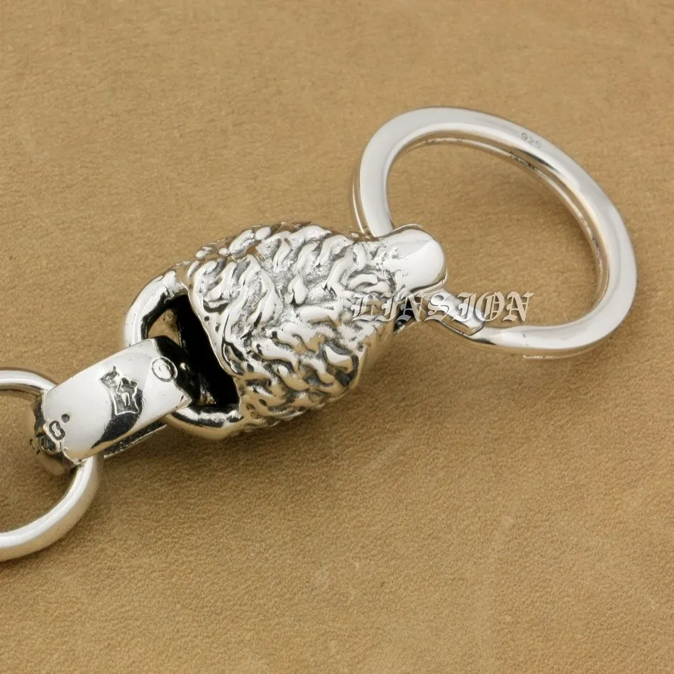 Огромный брелок для ключей в стиле панк Серебристый Брелок 9T021 |