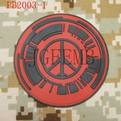 MGS PEACE WALKER спецназ Группа тактический военный боевой дух 3D ПВХ патч 8 см* 8 см - Цвет: PB2003 Red