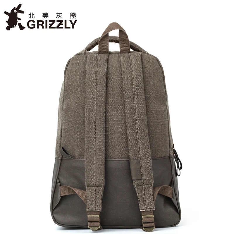 GRIZZLY мужской холщовый рюкзак для ноутбука Mochila мальчиков подростков школьные сумки повседневные