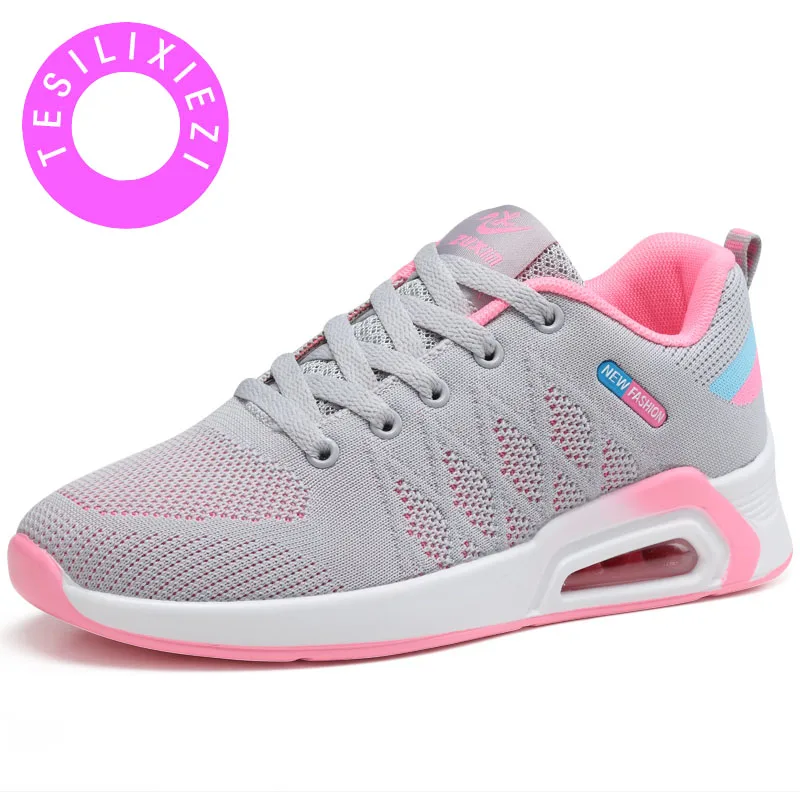 TESILIXIEZI/Женская обувь Новая мода Tenis Feminino легкая дышащая сетчатая женские