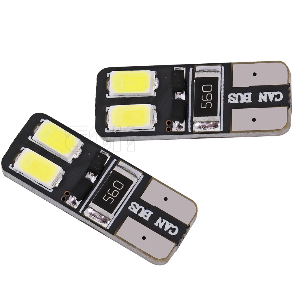 Супер яркие Автомобильные светодиодные лампы 500 шт./лот T10 LED canbus W5W t10 4smd 5630 5730