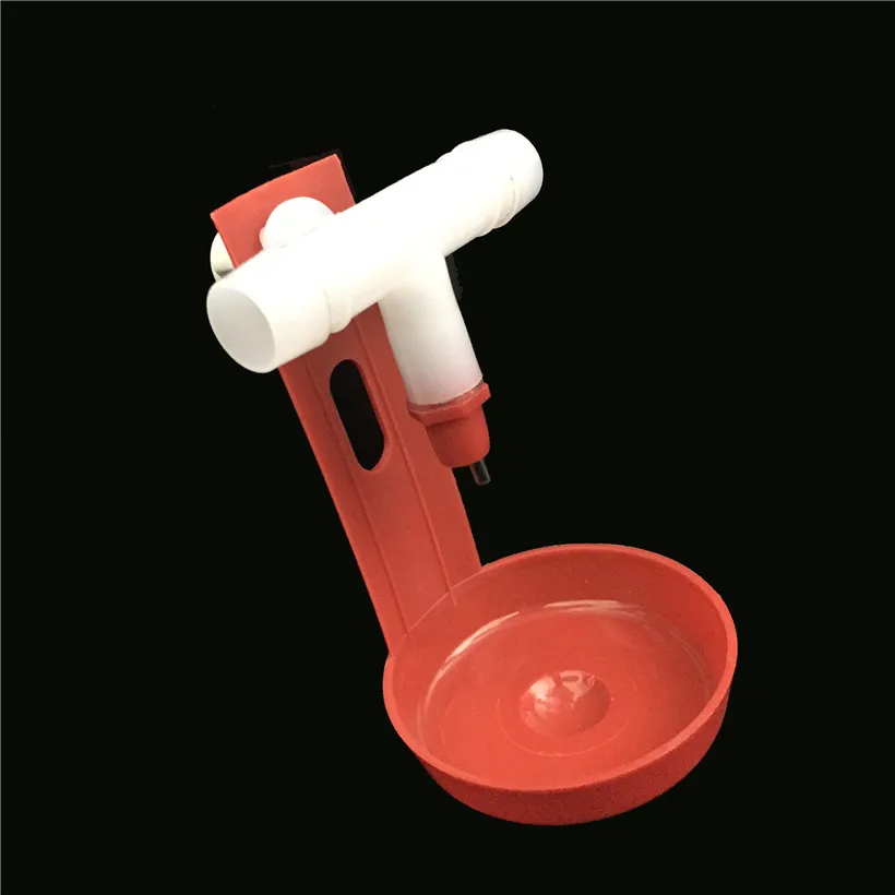 

40 sets Chicken steel columns drinking cup Red hanging Cup 360-degree water Chicken tool Nipple drinkers Free shipping