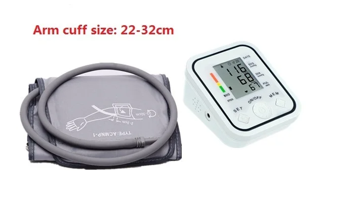 arm cuff Digital Upper Arm Blood Pressure meter Heart Beat Meter Machine Tonometer - Цвет: 22-32cm