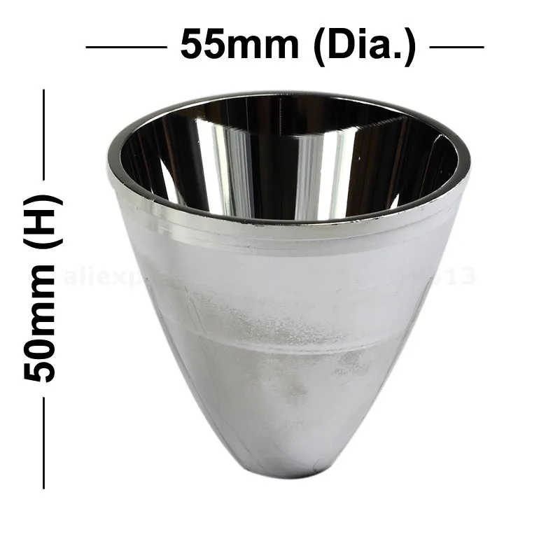 Алюминиевый отражатель SMO 55 мм (D) x 50 (H) для светодиосветодиодный Cree XM L / XHP|reflectors for