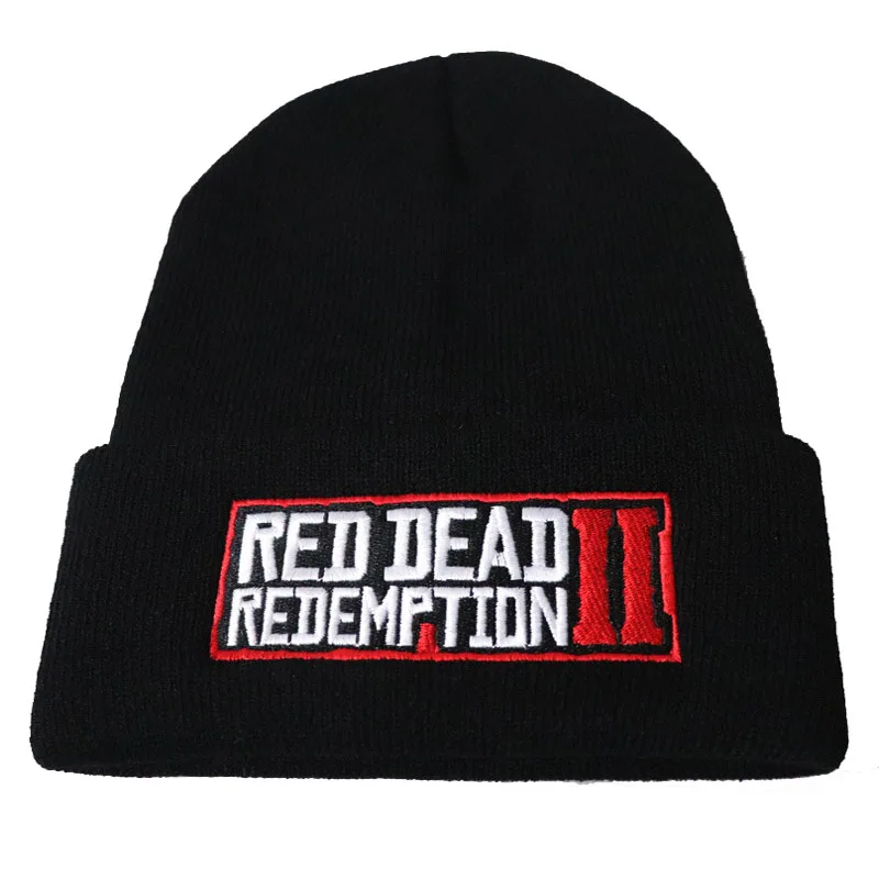 Новинка 2019 красные акриловые Повседневные шапки Death 2 для мужчин и женщин вязаная