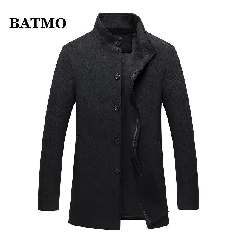 BATMO Новое поступление, зимний высококачественный шерстяной Повседневный Тренч для мужчин, мужские зимние шерстяные куртки, большие размеры, M-4XL, W1301