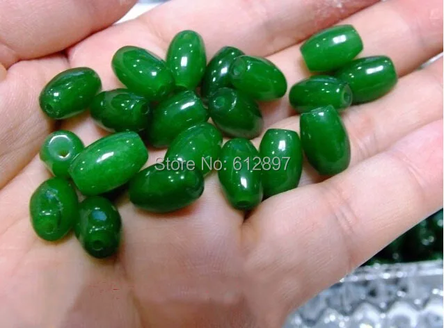 Бусины овальной формы зеленого Jadeite россыпью оптовая продажа 20 шт. | Украшения и
