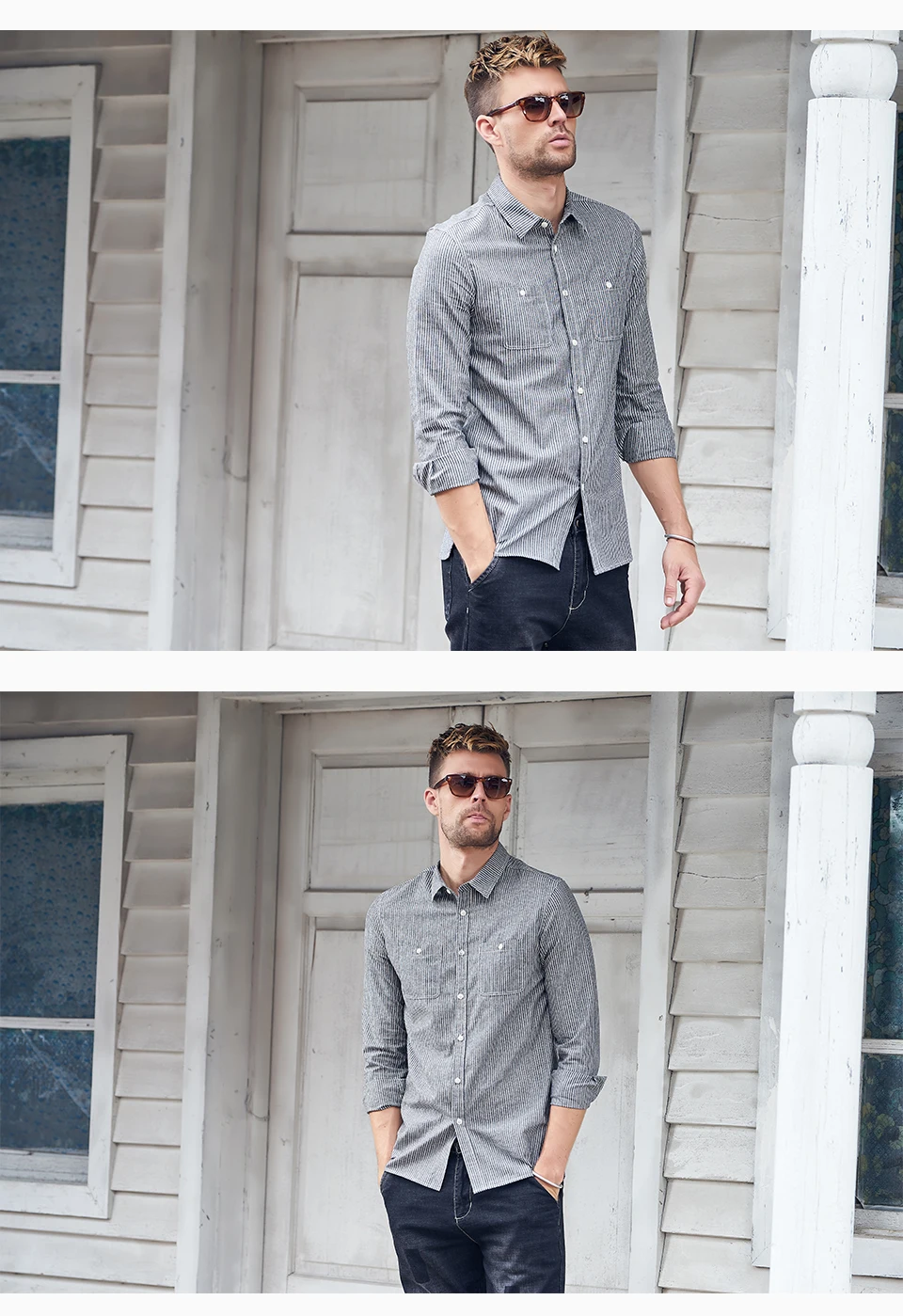 Enjeolon бренд camisa masculina хлопковые рубашки для мужчин полосатая рубашка для мужчин 3XL блузка с длинным рукавом рубашки для мужчин CX2512-1