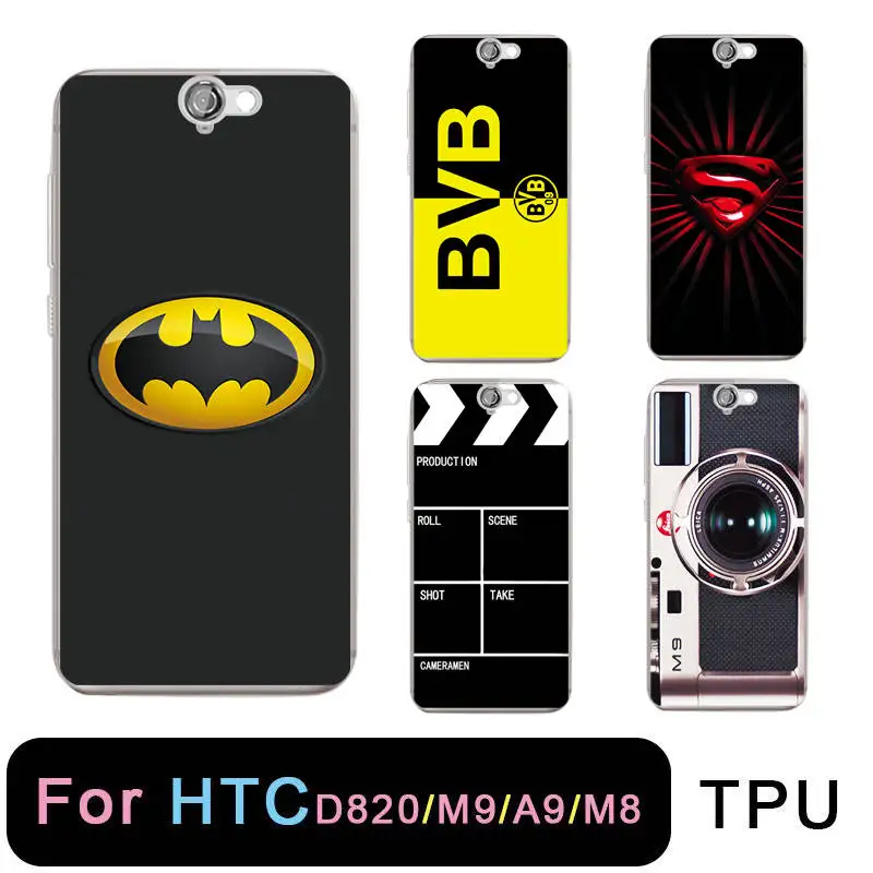 ТПУ прозрачный чехол для телефона HTC M8 модные мягкие мультфильм милый Камера