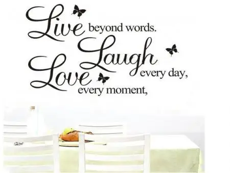 Free Shipping &quotLive Laugh Love Butterflies &quot Wall Decals /PVC Removable Art Home Stickers/Room Decor 50*70CM | Дом и сад