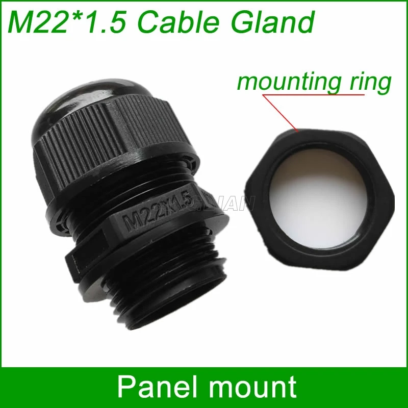 Impermeável do Conector a Glândula de Cabo Rj45 com Anel de Montagem para o Diâmetro 5-8.5mm do Cabo Seja Impermeável 10 Unidades M22 * 1.5
