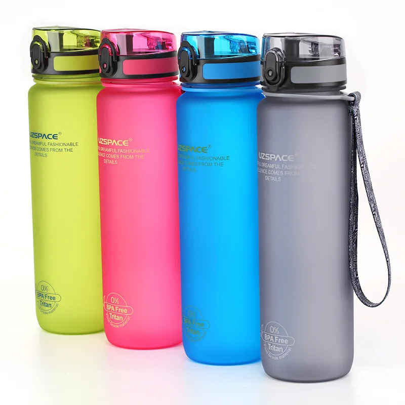 

1000ML sports bottle without BPA water bottle protein shaker scrub portable space adult sports bike travel camping hiking my bot