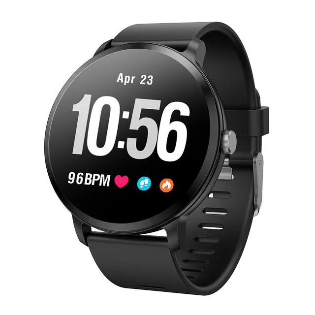 Черный Модные Смарт-часы IP67 водонепроницаемый спортивный Prdometer фитнес-трекер монитор сердечного ритма будильник умные часы для IOS Android - Цвет: Черный