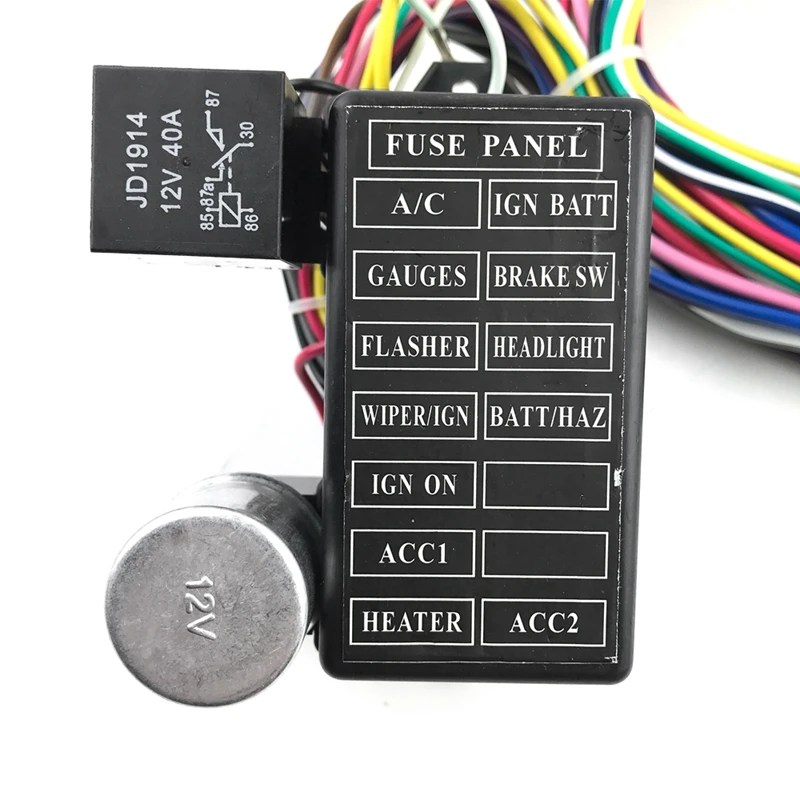 12 Circuit Universal Wiring Harness Muscle Car Hot Rod Street XL Wires |