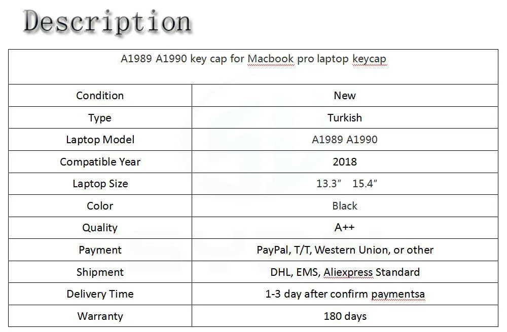 A1989 A1990 клавиша для клавиатуры для Macbook Pro retina, клавиша для ноутбука, новинка