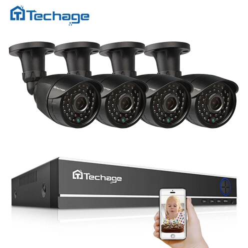 8CH 1080P CCTV система безопасности AHD DVR комплект 2.0MP ИК ночного видения наружная Водонепроницаемая камера P2P комплект видеонаблюдения 2 ТБ HDD - Цвет: 8CH DVR 4 Cameras