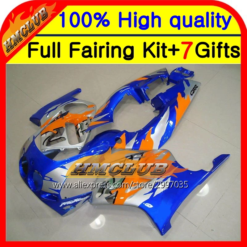Корпус для HONDA MC19 86 89 CBR250RR Синий Оранжевый 87 88 HM #47 CBR250 RR CBR 250RR 1986 1987 синий