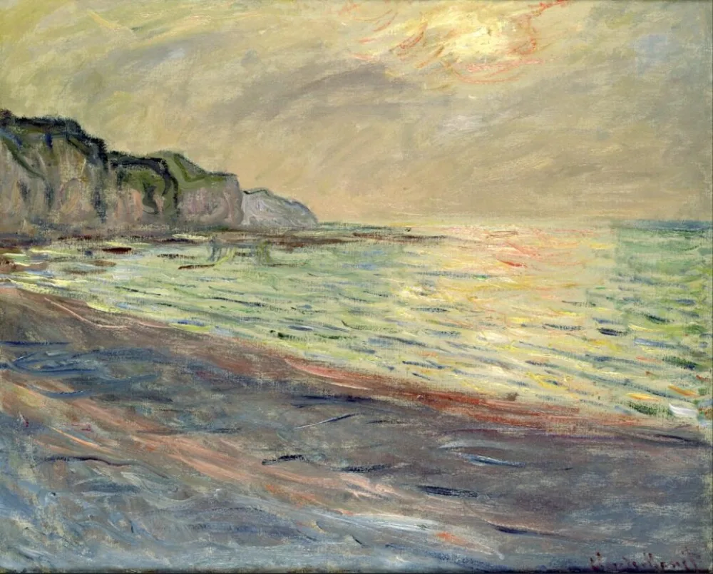 

High quality Oil painting Canvas Reproductions Pourville, Sunset (1882) By Claude Monet Painting hand painted