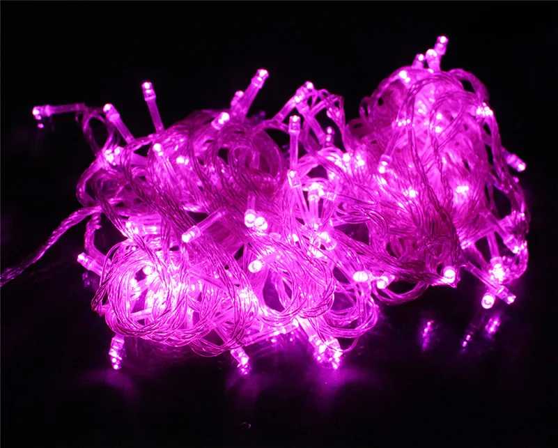 10 метров Светодиодные строки света 100led водонепроницаемый красочные праздничное светодиодное освещение AC110V или AC220V на открытом воздухе рождественское световое украшение