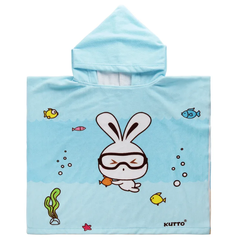 

Hooded baby bath towel Cartoon Cute Fish newborn toalha de banho kids towel Beach Polyester Bath Towel Creative Design blanket