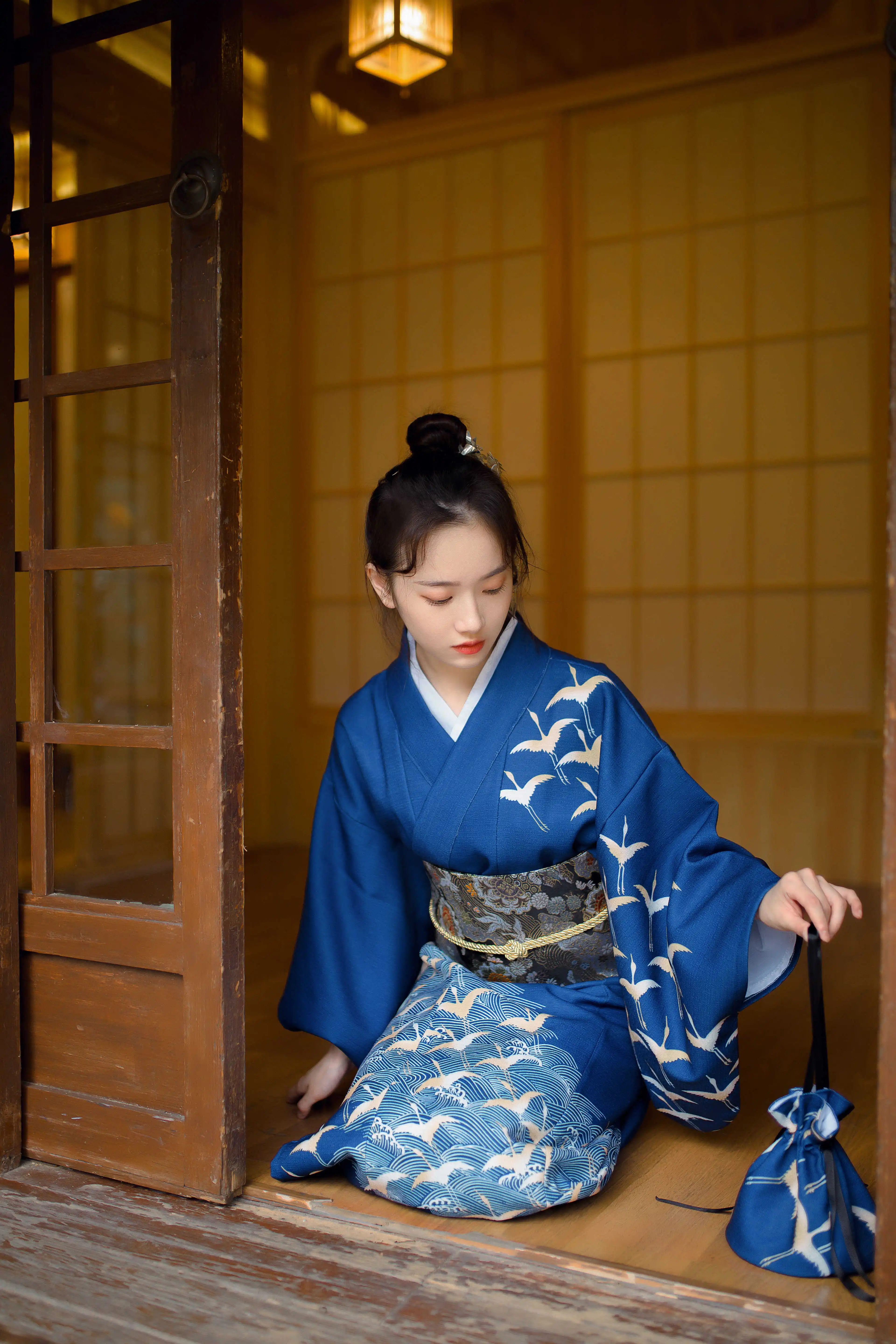 Японское традиционное кимоно с поясом для женщин haori yukata geisha Косплей Костюм obi женское кимоно с волнистым принтом вечернее платье D9012