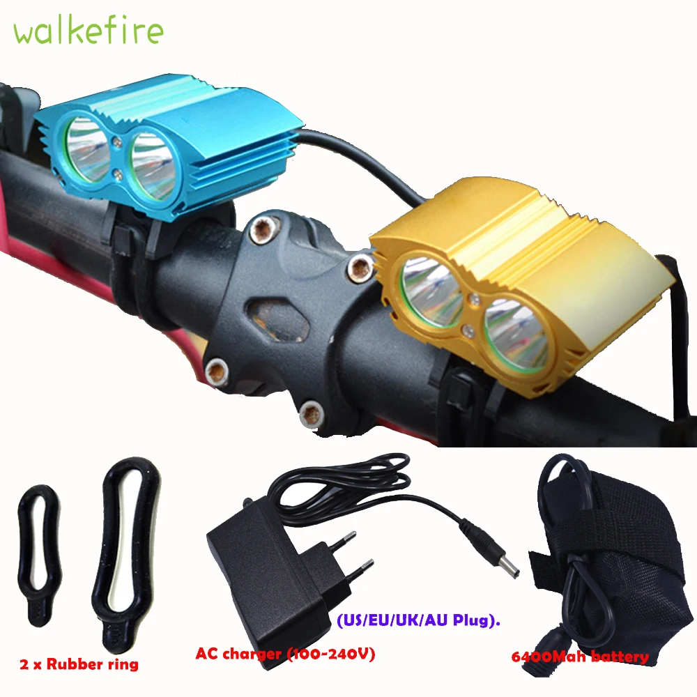 Walkefire A21 5000 люмен 2x U2 светодиодный передний фонарь для велосипеда горного фара