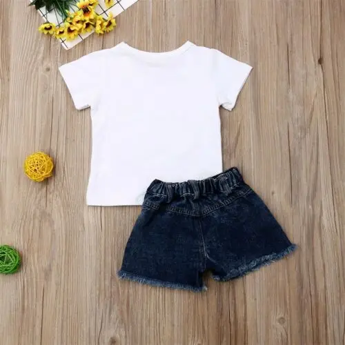 2019 Canis Summer Matching Newborn Kid Baby Little/Big Sister T-shirt Romper Shorts Outfit Clothes Sunflower Set 2Pcs | Мать и ребенок