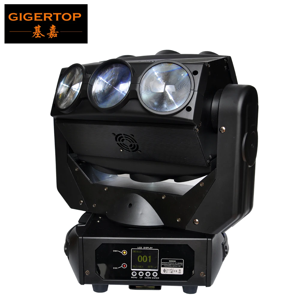 

Светодиодная Подвижная головка TIPTOP TP-L676 9x12 Вт, светильник паука с бесконечным вращением, мощный яркий луч CREE, эффект DMX, мощность 10/41, вход/вых...