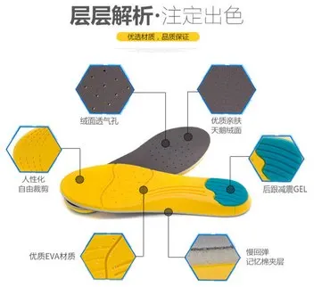 50pairs Insole Shoes Foot Care Pads for Pain Relieve Height Increase Comfortable Shoe Insoles Memory Cotton new | Красота и здоровье