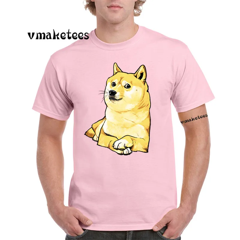Мужская футболка с принтом Thug Doge Deus God Dog shaba Inu круглым вырезом в стиле Харадзюку