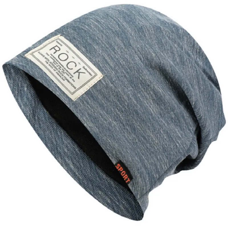Мужская шапка тюрбан хлопковая Осенняя Skullies Beanie для спорта на открытом воздухе