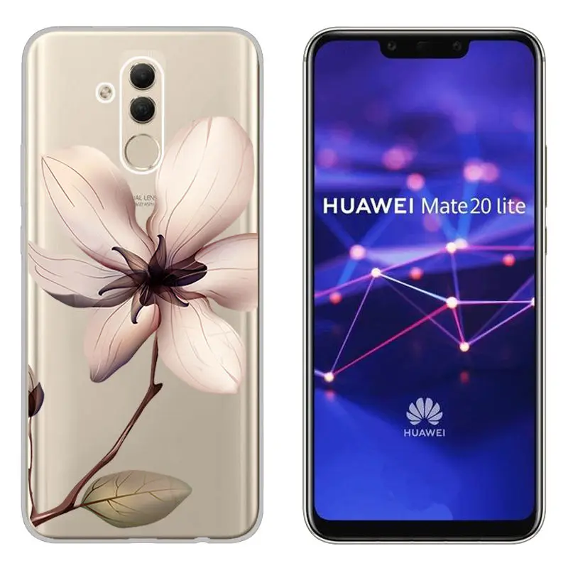 Arvin Painted Flower Fundas FOR Huawei mate20 lite mate 10 Lite Soft Silicone Back Phone Cover Mate Pro TPU Case |