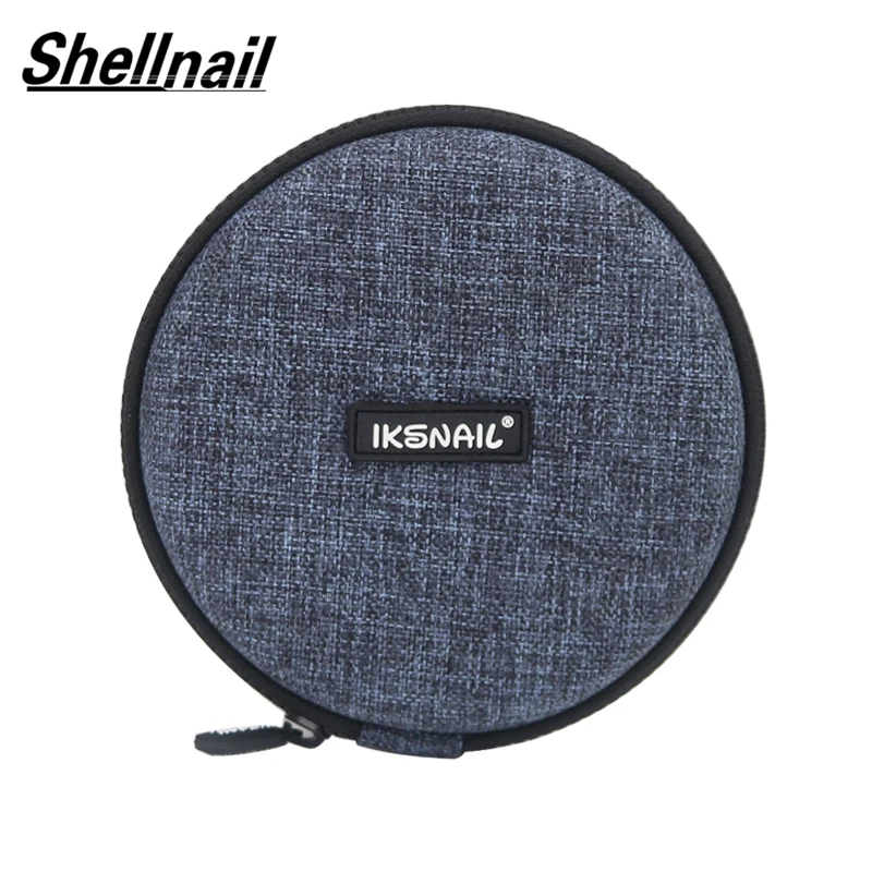 

Shellnail Unique Earphone Electronic Bag Round Felt Earphone Storage Bag Case For Headphone Portable Headset Box Health Material